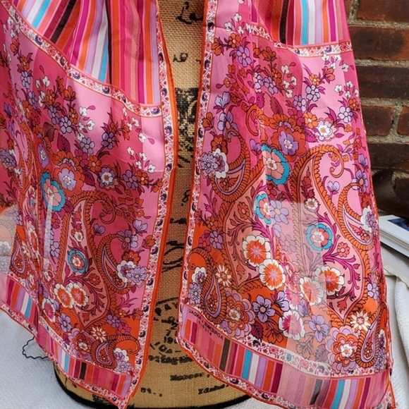 Adrienne Landau‎ Paisley Silk vintage  scarf - Picture 2 of 7